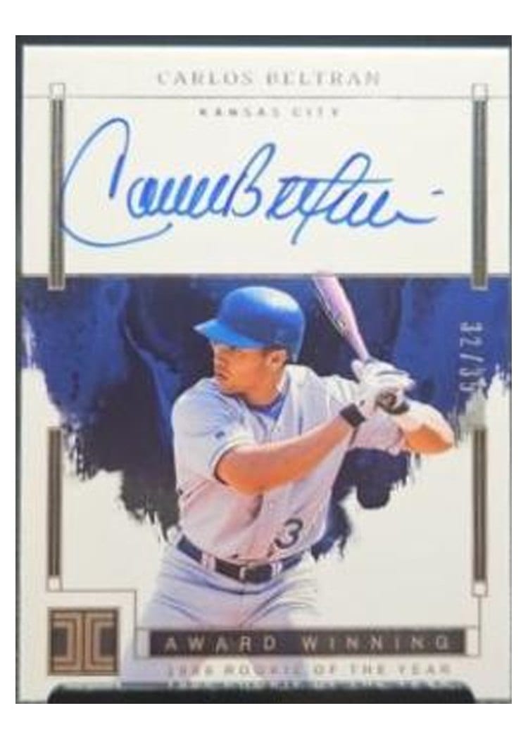 2024 Panini Impeccable Award Winning Autographs Carlos Beltran #AWA-CB card
