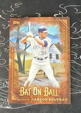 2025 Topps X Bob Ross: The Joy of Baseball Bat on Ball Carlos Beltrán #BOB-14 card