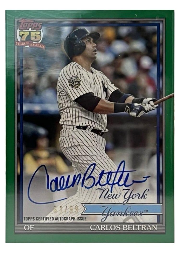 2026 Topps 1991 Topps Autographs Carlos Beltrán #91A-BEL card