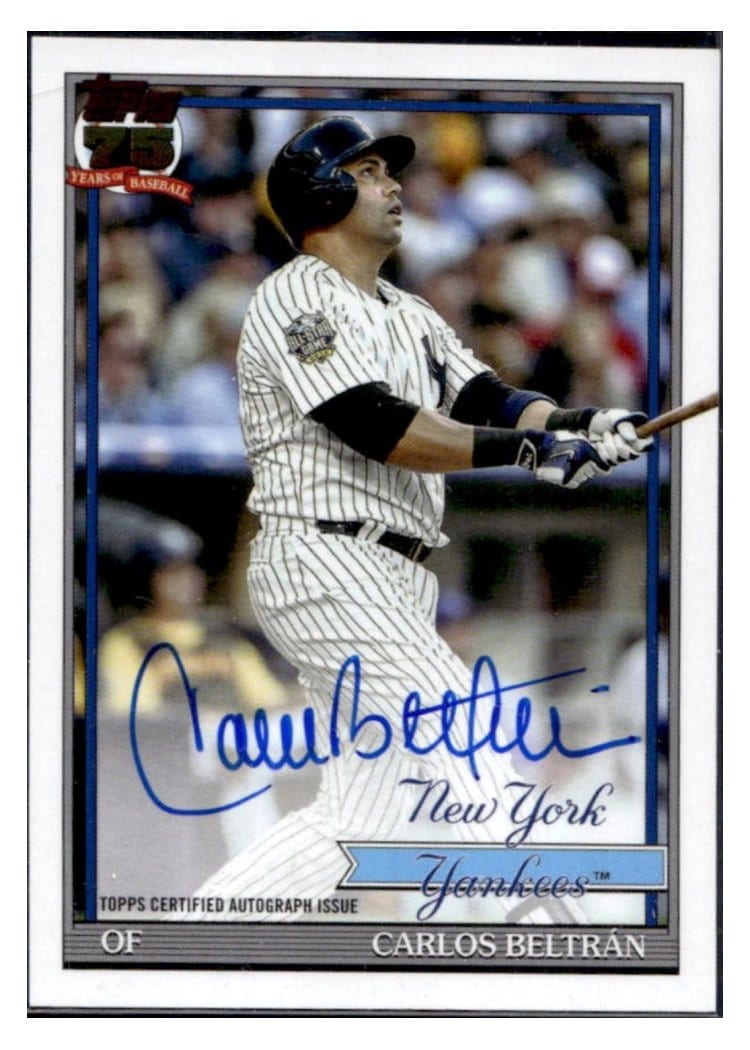 2026 Topps 1991 Topps Autographs Carlos Beltrán #91A-BEL card
