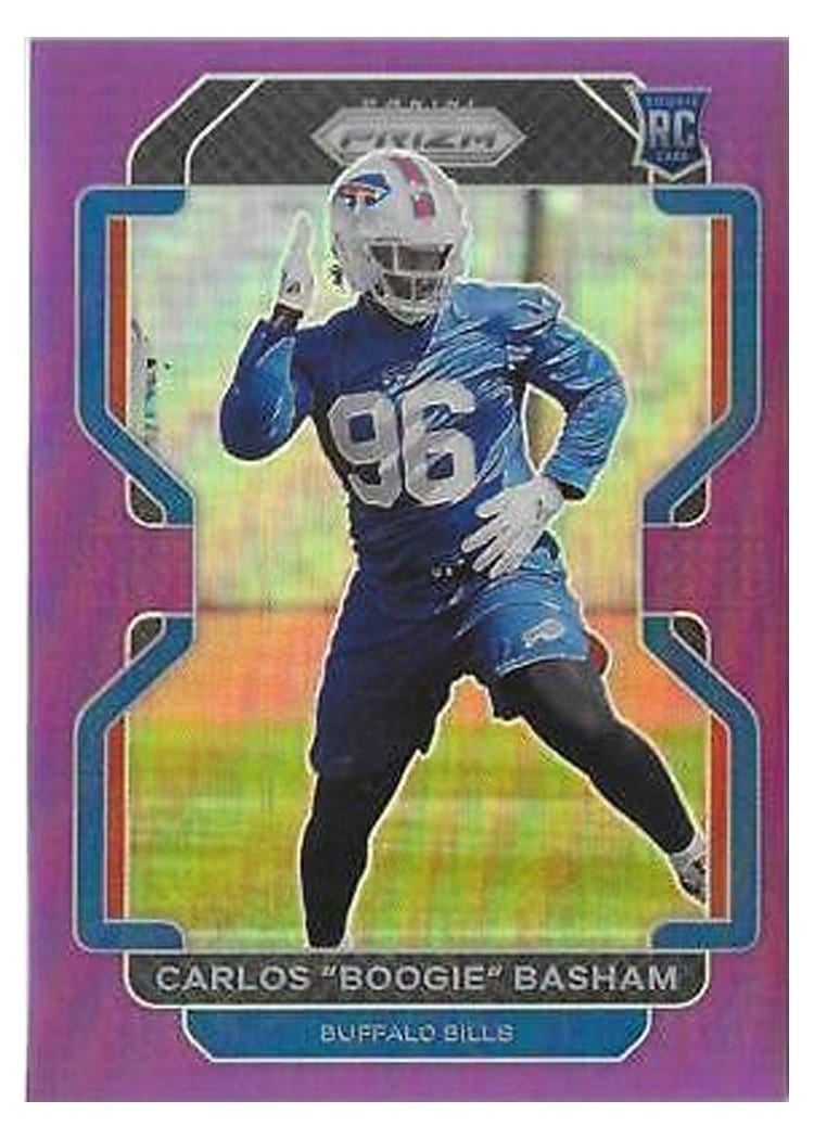2021 Panini Prizm Base Set Carlos "Boogie" Basham Purple Prizm #436 card