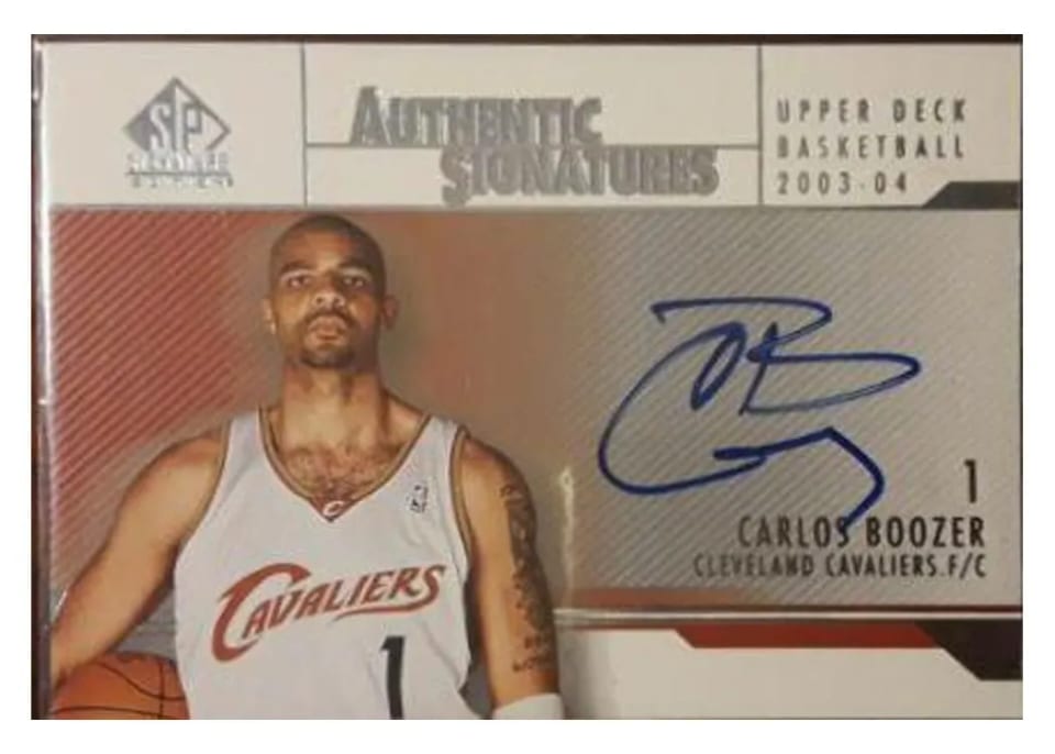2003 SP Authentic Signatures Carlos Boozer #CO-A card