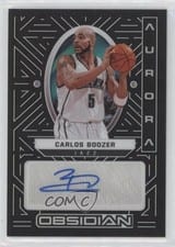 2021-22 Panini Obsidian Aurora Autographs Carlos Boozer #AUR-CBZ card