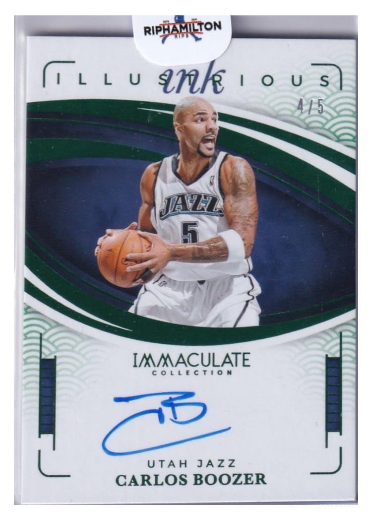 2024-25 Panini Immaculate Collection Illustrious Ink International Set Carlos Boozer #13 card