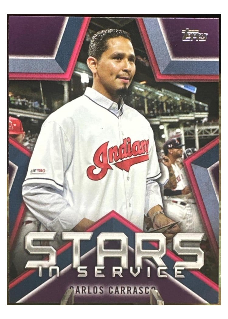 2021 Topps Stars in Service Carlos Carrasco #SIS-8 card