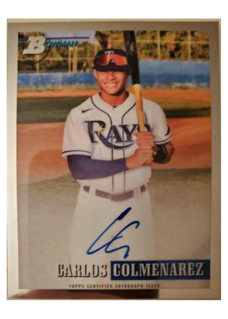 2021 Bowman Heritage Chrome Prospect Autographs Carlos Colmenarez #93PA-CC card