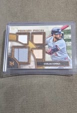 2025 Topps Museum Collection Single Player Primary Pieces Quad Relics Carlos Correa #SPPQ-CC card