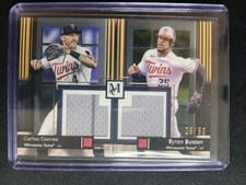 2024 Topps Museum Collection Dual Meaningful Material Relics Carlos Correa / Byron Buxton #DMMR-COB card