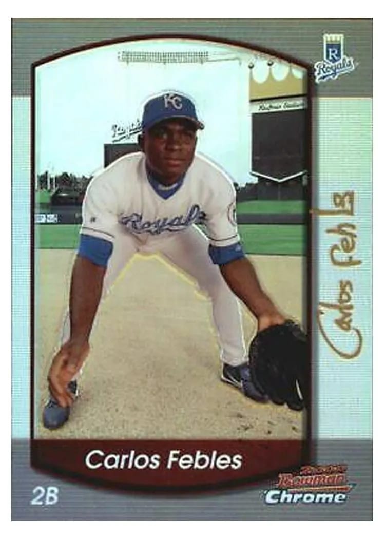 2000 Bowman Chrome Carlos Febles #76 card