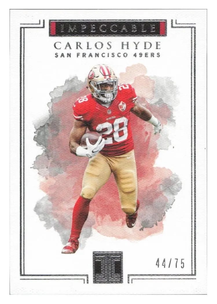 2017 Panini Impeccable Carlos Hyde #16 card