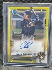 2021 Bowman Chrome Prospect Autographs Carlos Rodriguez #CPA-CR card