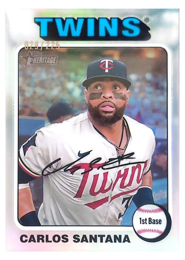 2024 Topps Heritage Base Set Carlos Santana #663 card