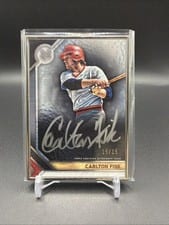 2023 Topps Museum Collection Framed Autographs Silver Carlton Fisk #MFA-CF card