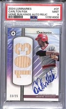 2024 Topps Luminaries Home Run Kings Autograph Relics Carlton Fisk #HRKAR-CF card