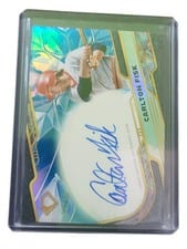 2025 Topps Diamond Icons Icons Chrome Autographs Carlton Fisk #ACC-CF card