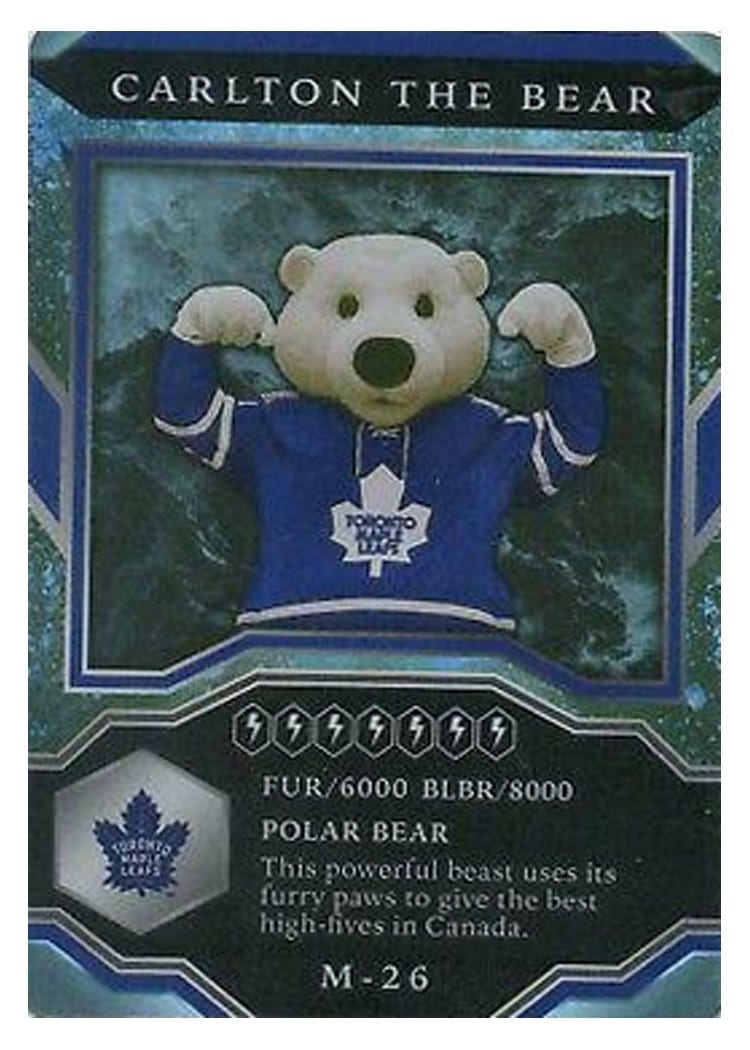 2021-22 Upper Deck MVP Mascot Gaming Cards Carlton the Bear #M-26 card
