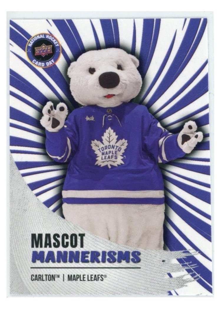 2026 Upper Deck National Hockey Card Day Mascot Mannerisms Carlton the Bear #M-7 card