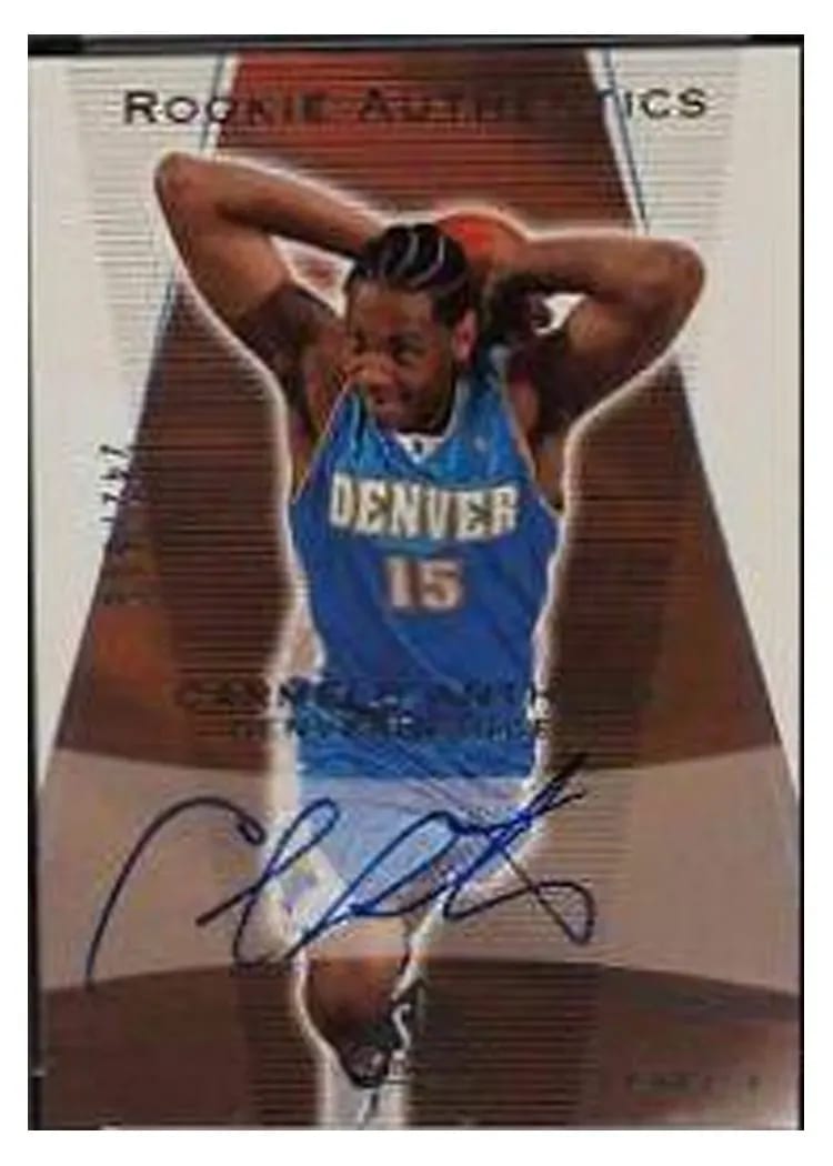2003 SP Authentic Carmelo Anthony #150 card