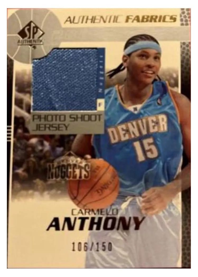 2003 SP Authentic Carmelo Anthony Autograph SP Limited #150
