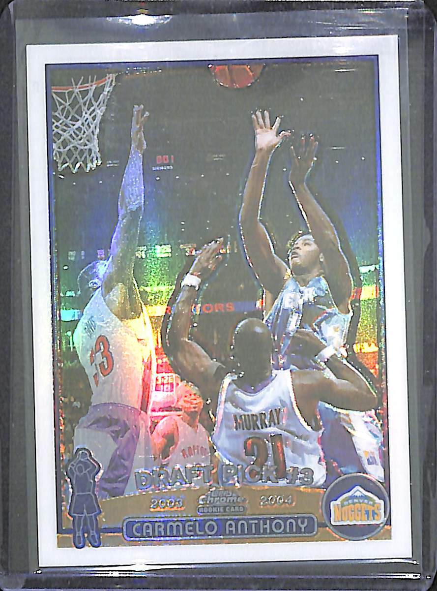 2003 Topps Chrome Carmelo Anthony #113 card