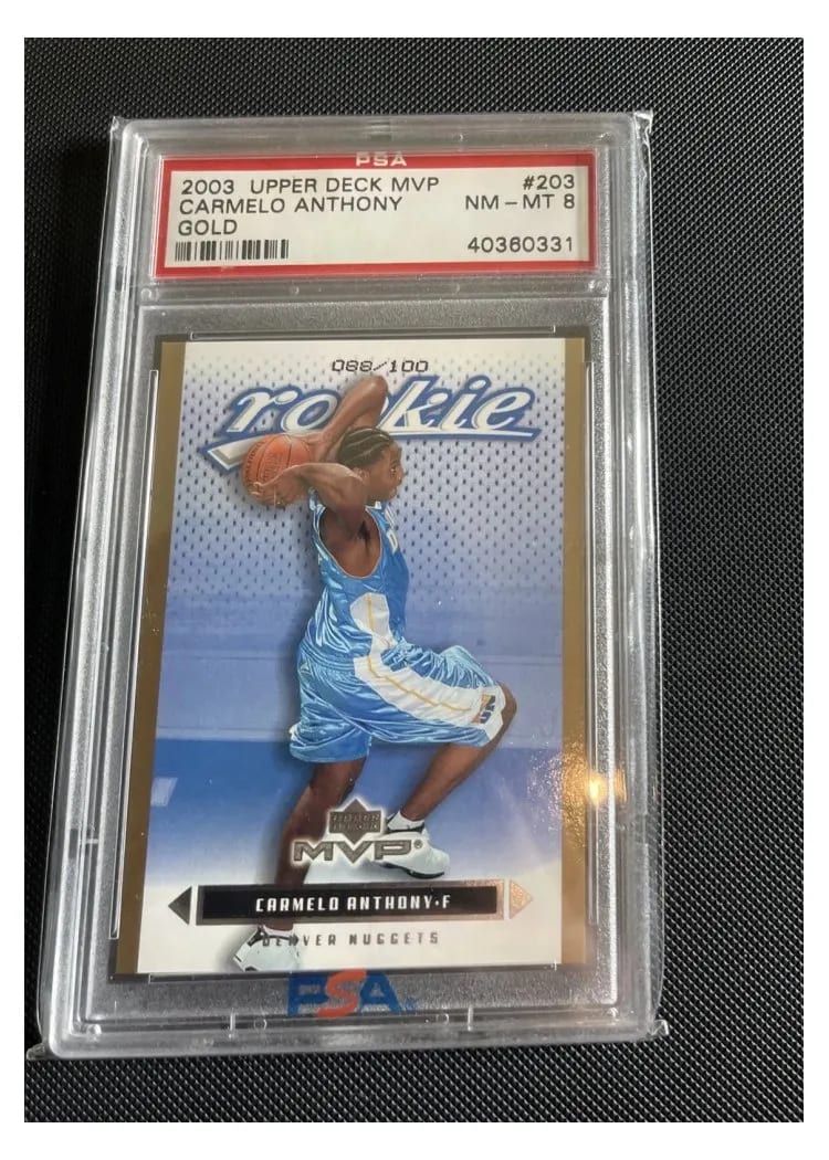 2003 Upper Deck MVP Carmelo Anthony #203 card