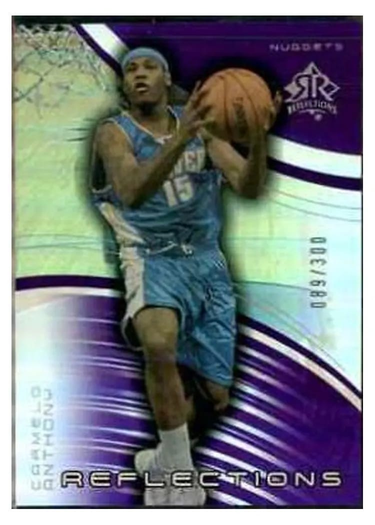 2003 Upper Deck Triple Dimensions Reflections Carmelo Anthony #17 card