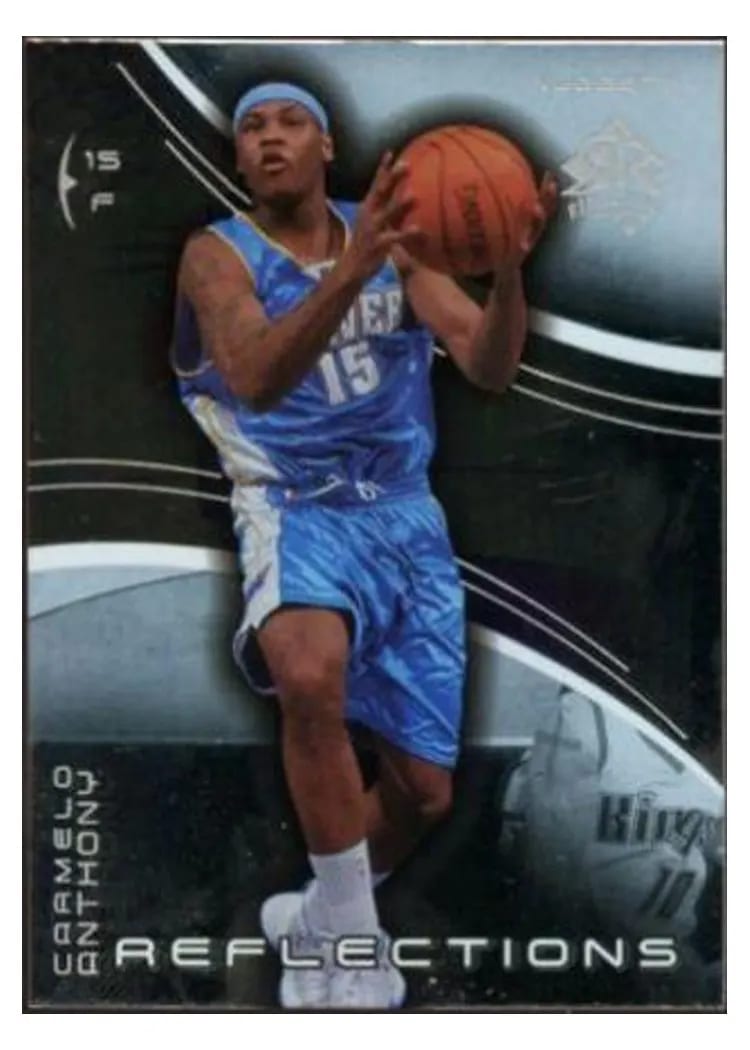 2003 Upper Deck Triple Dimensions Reflections Carmelo Anthony #17 card