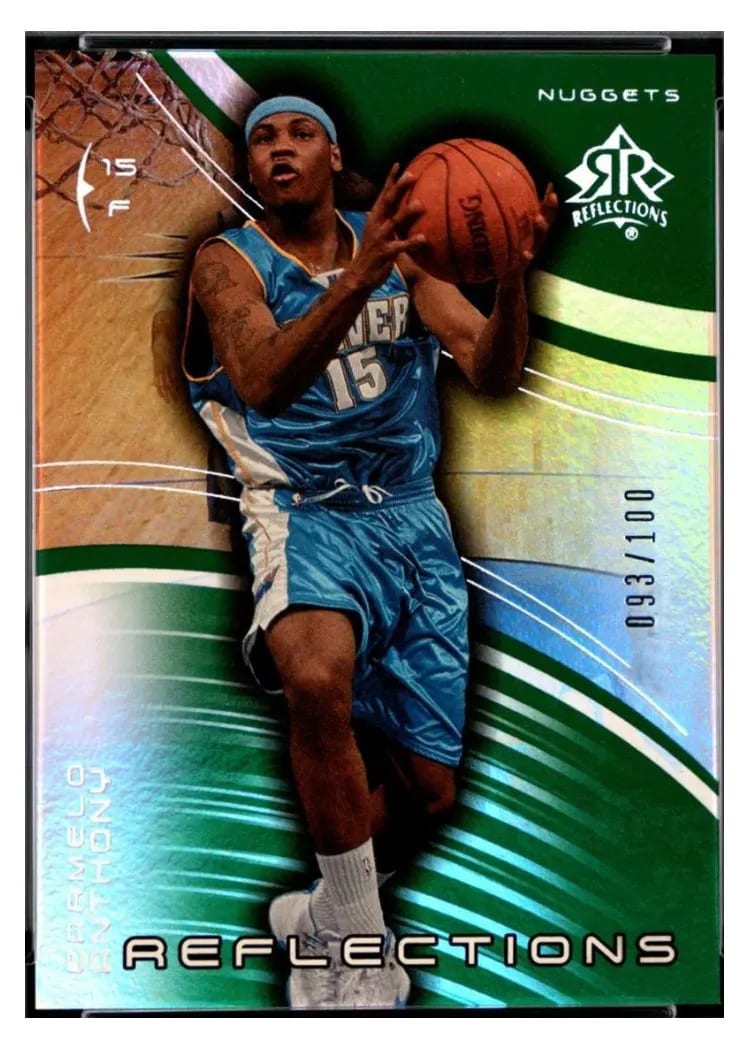 2003 Upper Deck Triple Dimensions Reflections Carmelo Anthony #17 card