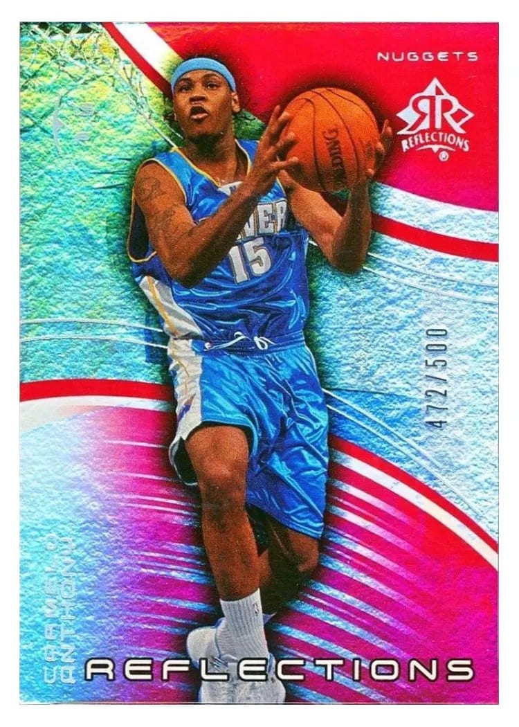 2003 Upper Deck Triple Dimensions Reflections Carmelo Anthony #17 card