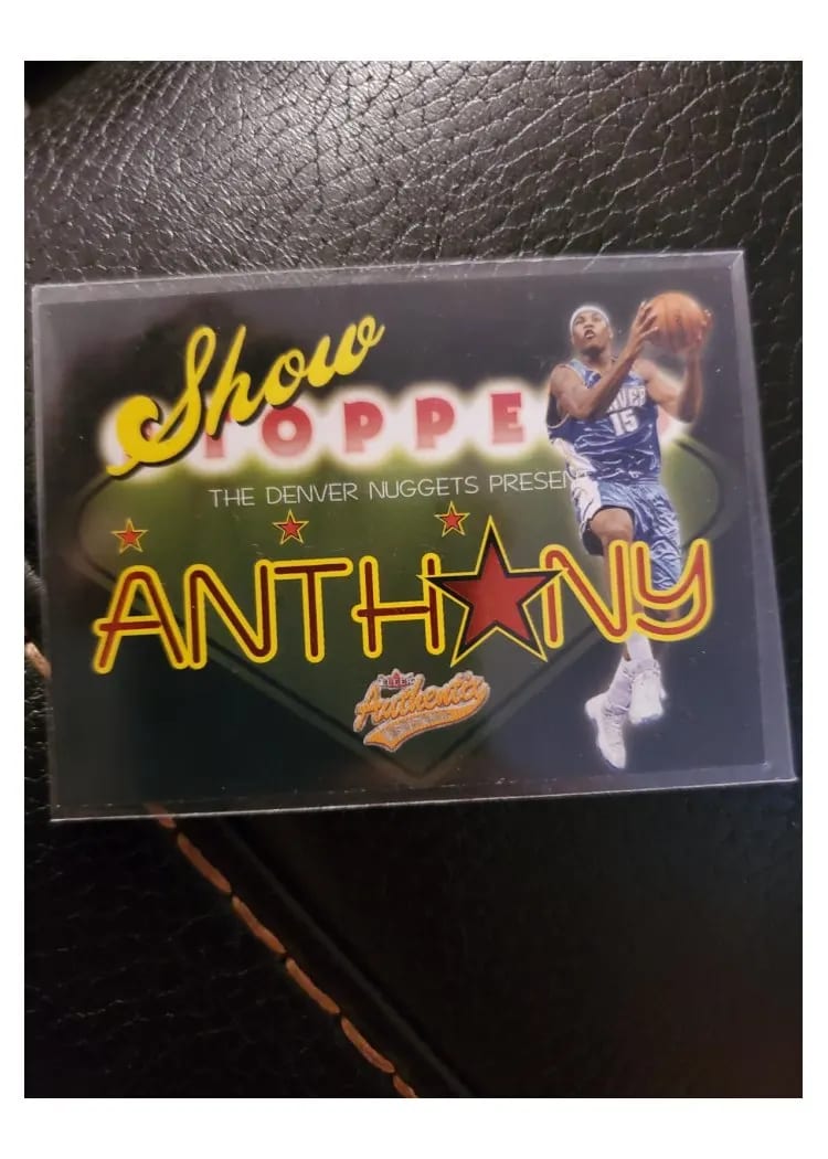 2004 Fleer Authentix Carmelo Anthony #15 card