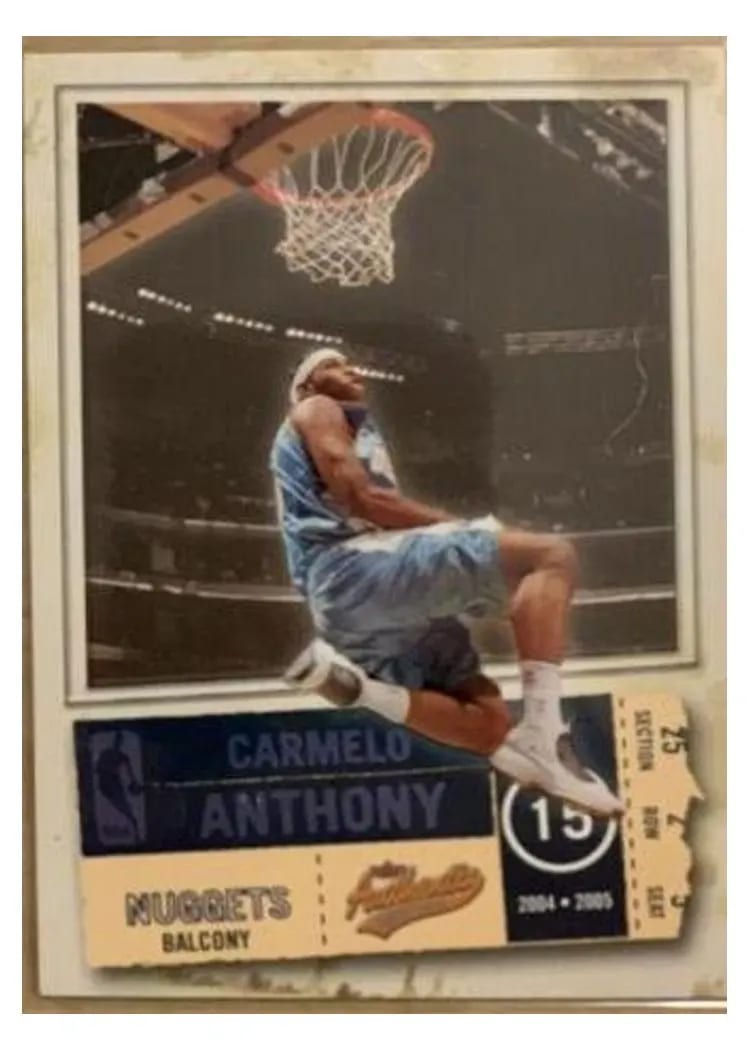 2004 Fleer Authentix Carmelo Anthony #76 card