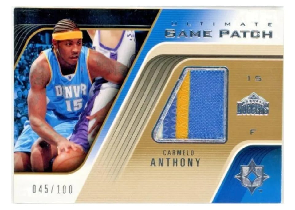 2004 Upper Deck Ultimate Collection Game Patch Carmelo Anthony #UGP-CA card