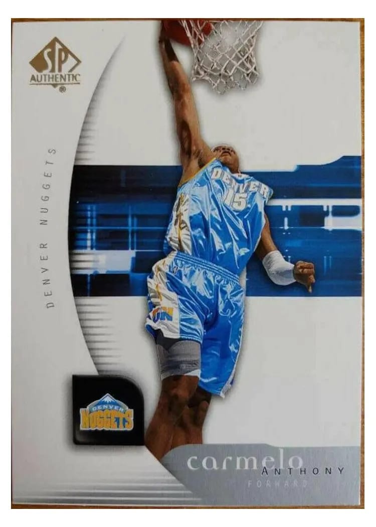 2005 SP Authentic Carmelo Anthony #20 card