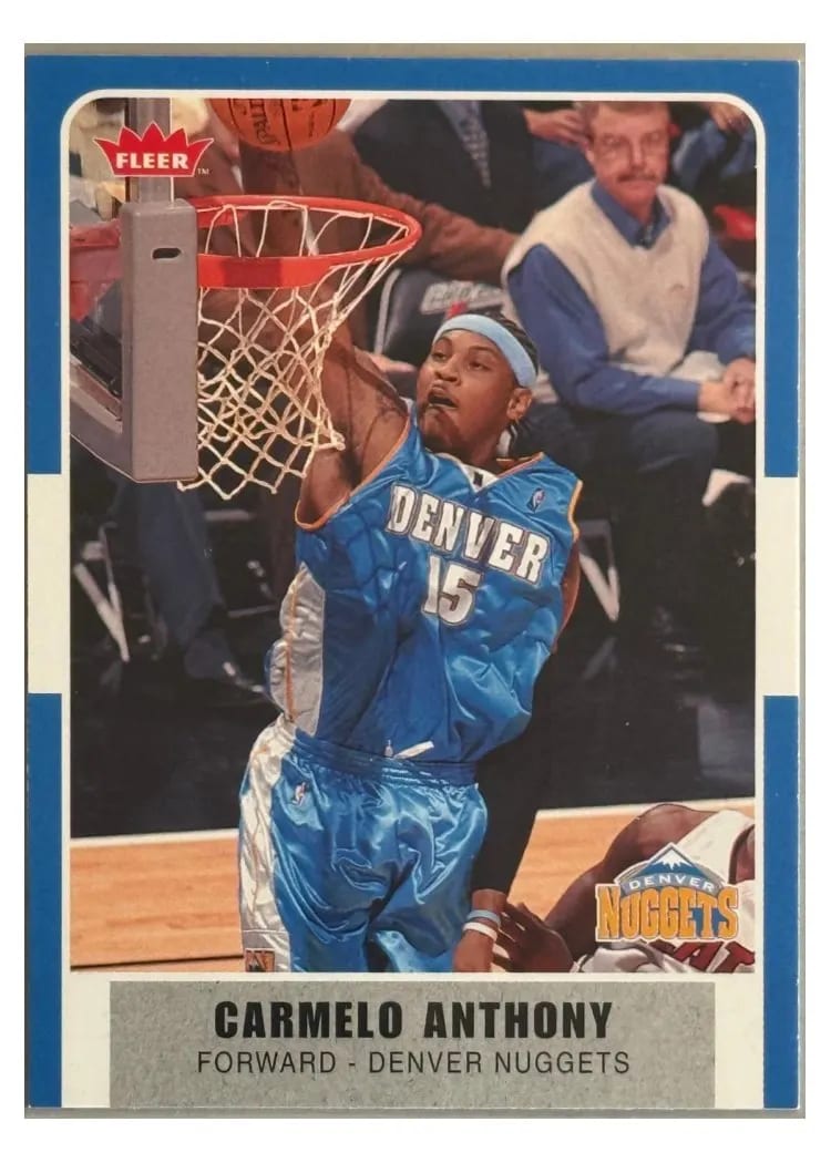 2007 Fleer Carmelo Anthony #159 card