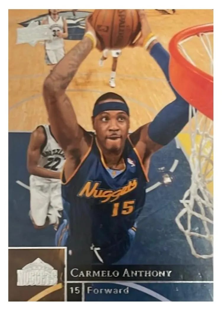 2009 Upper Deck Carmelo Anthony #42 card