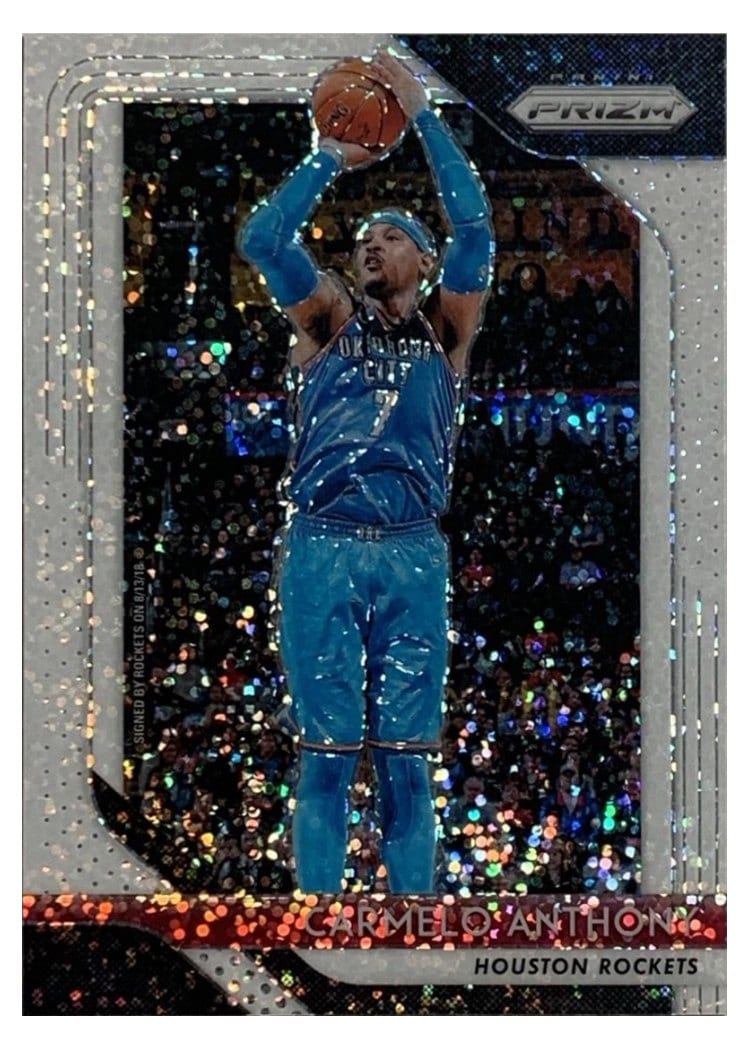 2018-19 Panini Prizm Base Set Carmelo Anthony White Sparkle Prizm #59 card