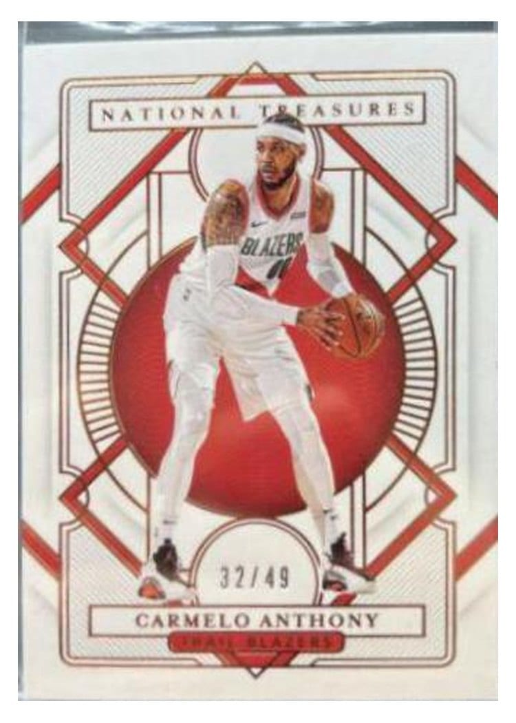 2020-21 Panini National Treasures Base Set Carmelo Anthony #51 card