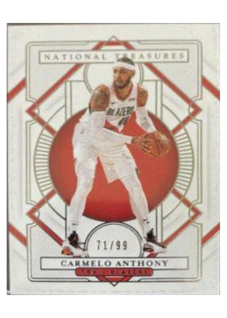 2020-21 Panini National Treasures Base Set Carmelo Anthony #51 card