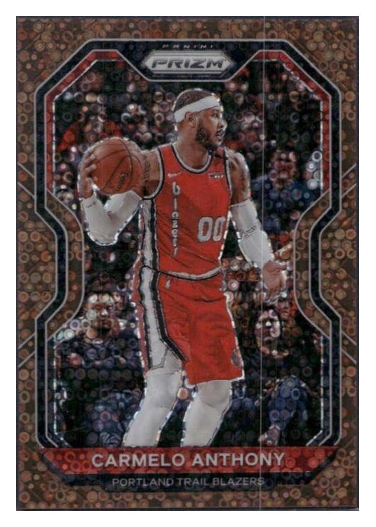 2020-21 Panini Prizm Base Set Carmelo Anthony Fast Break Bronze Prizm #154 card