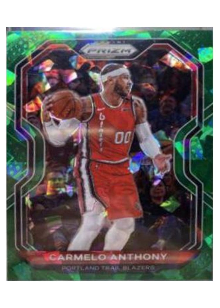2020-21 Panini Prizm Base Set Carmelo Anthony Green Ice Prizm #154 card