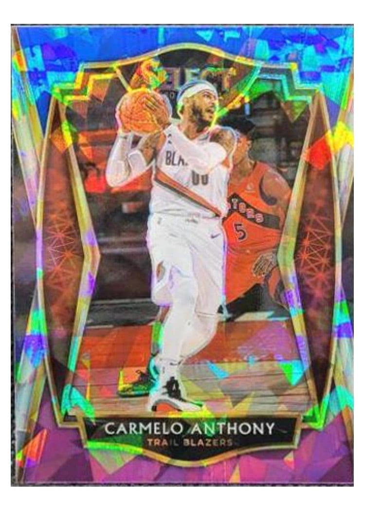 2020-21 Panini Select Base Set Carmelo Anthony Blue White Purple Ice #230 card