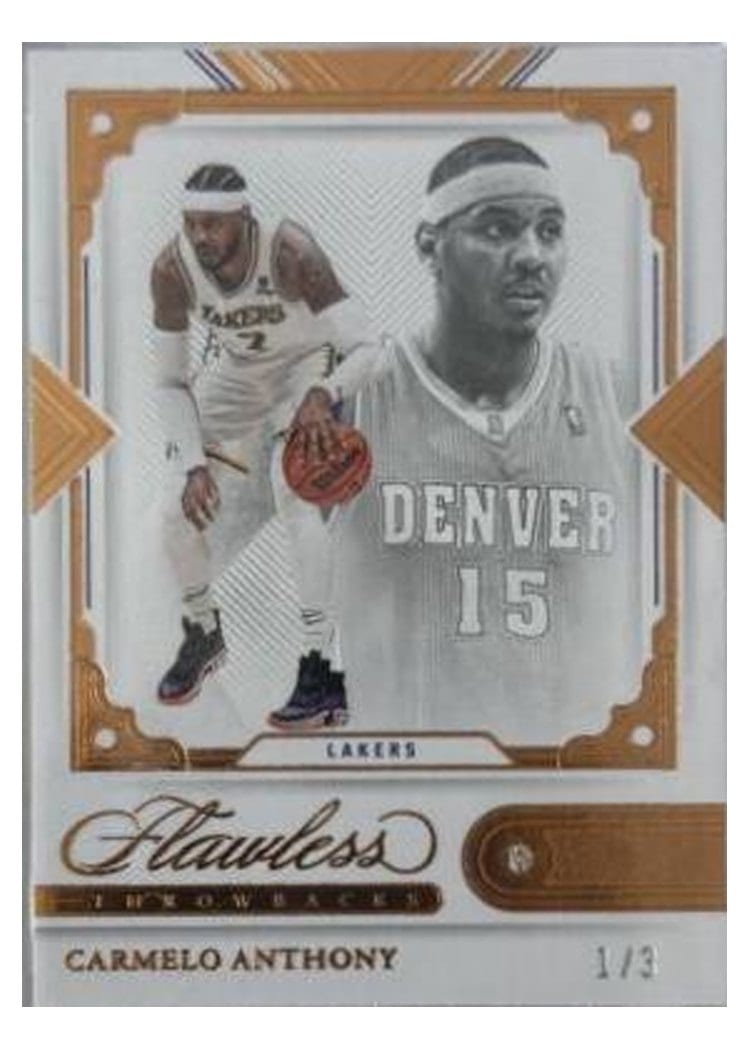 2021-22 Panini Flawless Base Set Carmelo Anthony #165 card