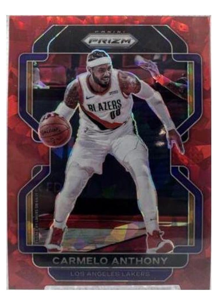 2021-22 Panini Prizm Base Set Carmelo Anthony Red Ice Prizm #11 card
