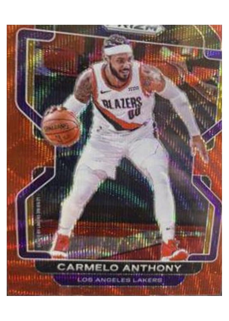 2021-22 Panini Prizm Base Set Carmelo Anthony Ruby Wave #11 card