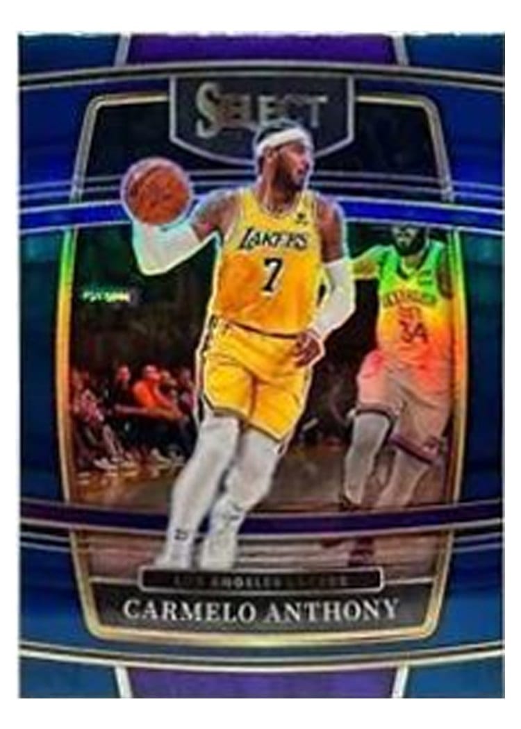 2021-22 Panini Select Base Set Carmelo Anthony Blue Prizm #31 card