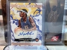 2023-24 Topps Motif Acrylic Drip Autographs Carmelo Anthony #ADA-CA card