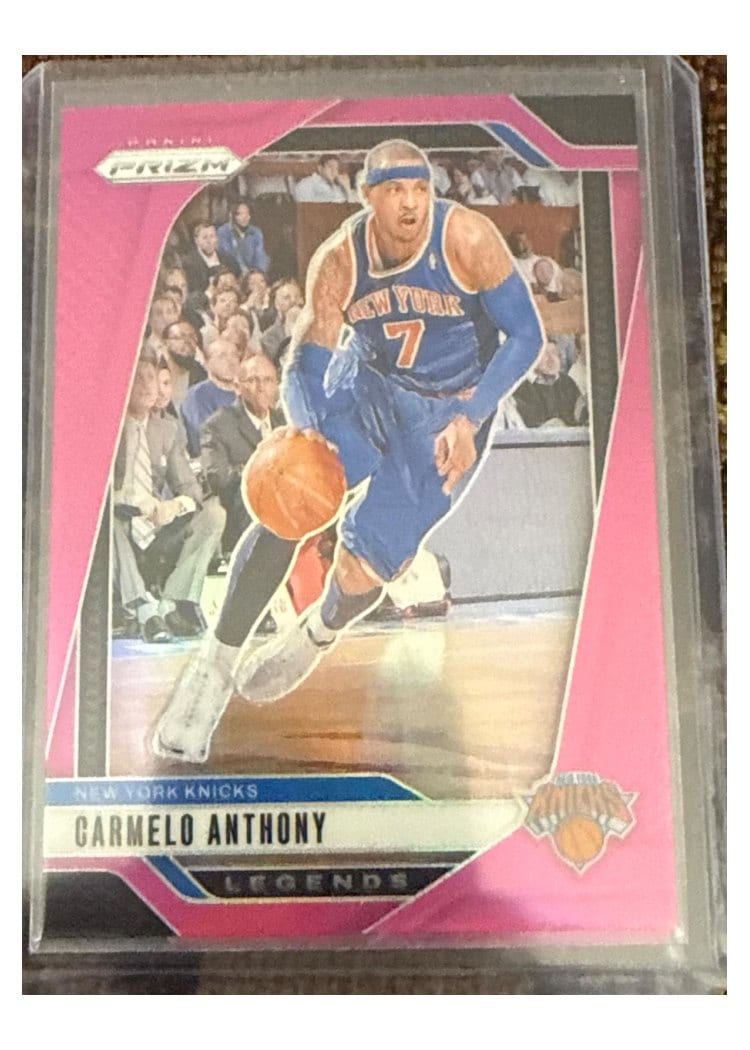 2024-25 Panini Prizm Base Set Carmelo Anthony Pink #285 card
