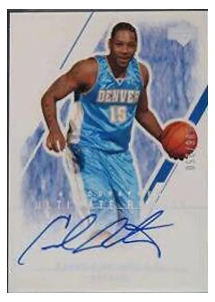 2003 Ultimate Collection Carmelo Anthony Autograph #129 card