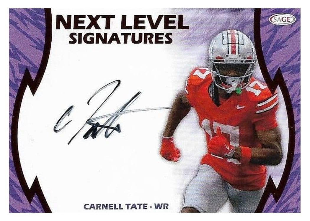 2026 SAGE Football Next Level Signatures Carnell Tate #NLS-CT