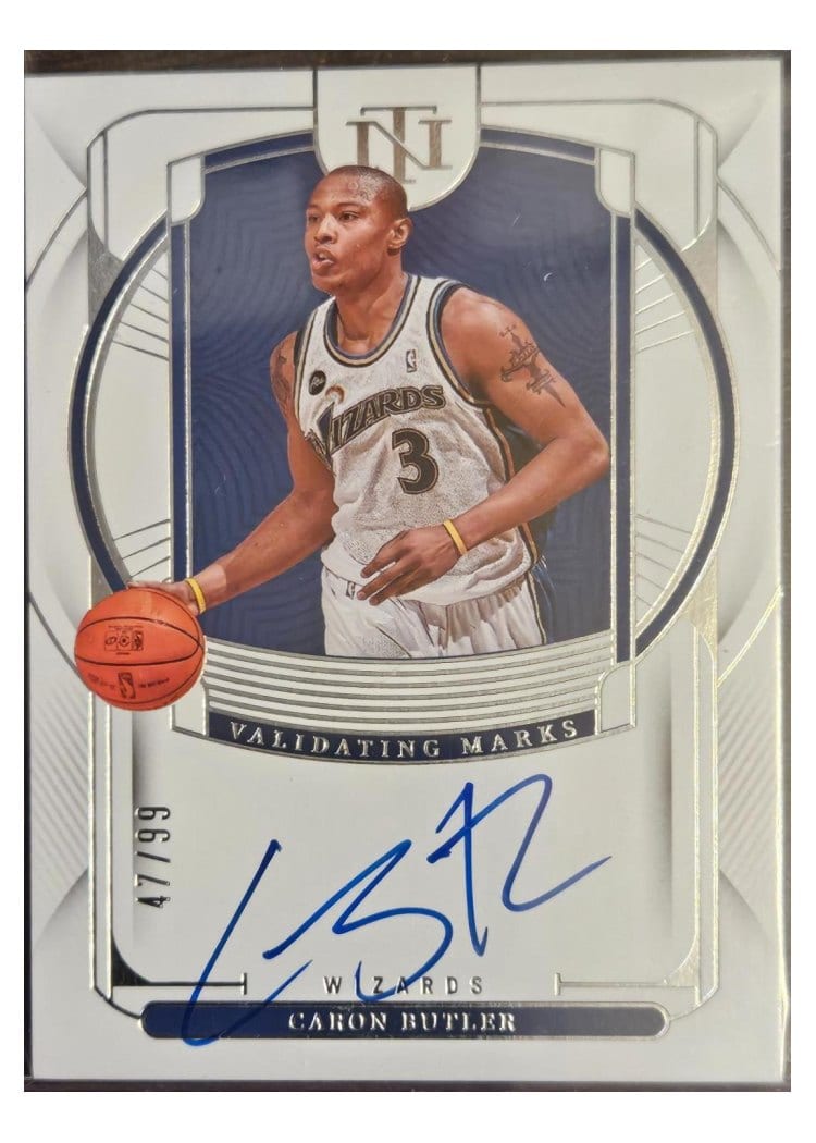 2022-23 Panini National Treasures Validating Marks Caron Butler #VM-CRB card